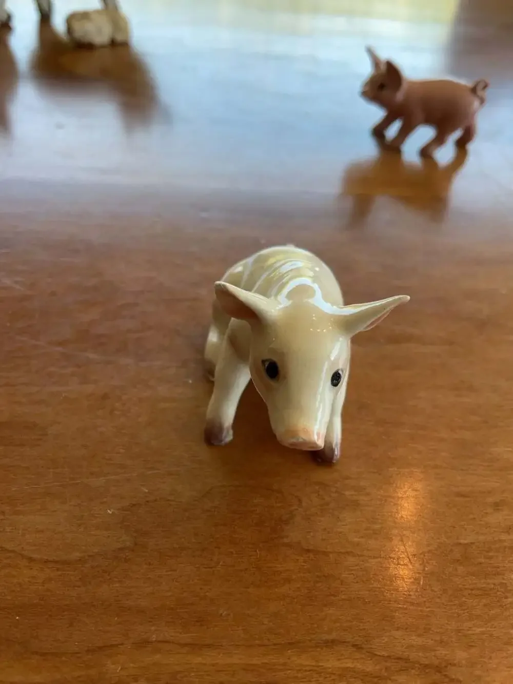 Vintage Ceramic Pig Figurine Set‎ with Salt and Pepper Shaker